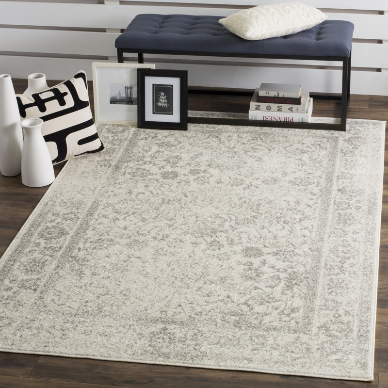 Reynolds Ivory/Silver Area Rug & Reviews Birch Lane